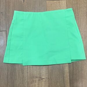 Zara Bright Green Mini Skort Size S